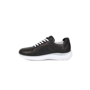 Konfores 2005-273075 Hakiki Deri Anatomik Tabanlı Kadın Sneakers Ayakkabı - NKT02005-siyah beyaz-36