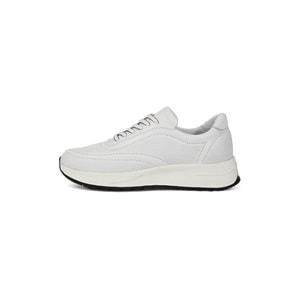 Konfores 2014-273080 Hakiki Deri Anatomik Tabanlı Erkek Sneakers Ayakkabı - NKT02014-BEYAZ-40