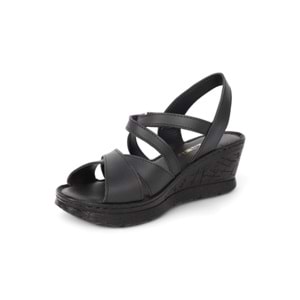 Konfores 2026-492075 Tam Anatomik Tabanlı Kadın Sandalet - NKT02026-siyah-36