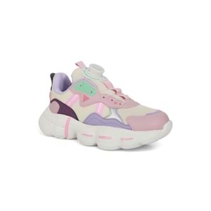 Kidessa 2032 Anatomik Tabanlı Otomatik Bağcıklı Unisex Çocuk Günlük Spor Ayakkabı - NKT02032-PUDRA-31