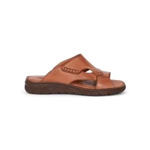 Konfores 2042 Masaj Tabanlı Hakiki Deri Tam Anatomik Erkek Terlik - NKT02042-TABA-42