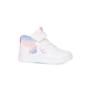 Kidessa 2068 Anatomik Tabanlı Ultra Hafif Kız Çocuk Boğazlı Sneakers Ayakkabı - NKT02068-BEYAZ-30