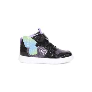 Kidessa 2068 Anatomik Tabanlı Ultra Hafif Kız Çocuk Boğazlı Sneakers Ayakkabı - NKT02068-siyah-28