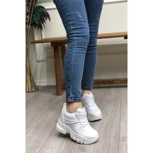 Konfores 2069 Anatomik Gizli Dolgu Tabanlı Kadın Sneakers Ayakkabı - NKT02069-BEYAZ-40
