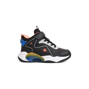 Kidessa 2084 Anatomik Tabanlı Unisex Çocuk Basketbol Ayakkabısı - NKT02084-siyah beyaz-32