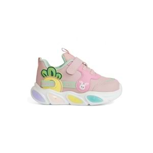 Kidessa 2086-Pepino Anatomik Tabanlı Çocuk Unisex Günlük Işıklı Spor Ayakkabı - NKT02086-PUDRA-23