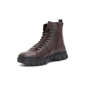 Hammer Jack 2103 Anatomik Tabanlı Hakiki Deri Fermuarlı Erkek Spor Bot - NKT02103-kahverengi-41