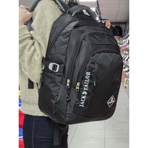 Jack Taılor 2110-60020 Unisex Anatomik Sırt Destekli Günlük ve Okul Sırt Çantası - NKT02110-siyah-TEKEBAT