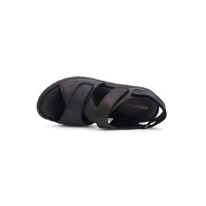 Konfores 2123 Ultra Hafif Esnek Tabanlı Hakiki Deri Tam Anatomik Kadın Sandalet - NKT02123-siyah-38