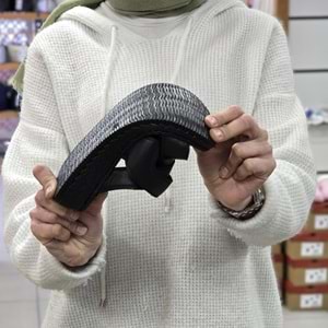 Konfores 2123 Ultra Hafif Esnek Tabanlı Hakiki Deri Tam Anatomik Kadın Sandalet - NKT02123-siyah-39