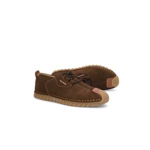 Konfores 2125 Hakiki Deri Üst Kalite Anatomik Tabanlı Erkek Günlük Çarık Ayakkabı - NKT02125-KAHVE-NUBUK-41