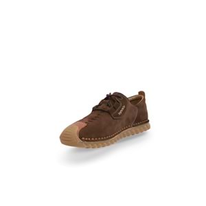 Konfores 2125 Hakiki Deri Üst Kalite Anatomik Tabanlı Erkek Günlük Çarık Ayakkabı - NKT02125-KAHVE-NUBUK-41