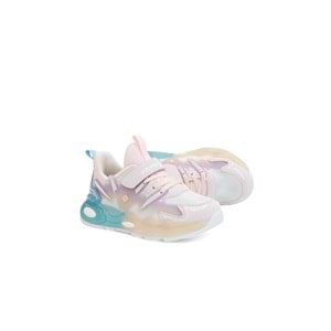 Kidessa 2130-1977 Pepino Anatomik Tabanlı Ultra Hafif Çocuk Unisex Günlük Işıklı Spor Ayakkabı - NKT02130-PUDRA-27