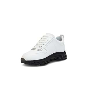 Konfores 2136 Hakiki Deri Anatomik Air Tabanlı Erkek Sneakers Ayakkabı - NKT02136-BEYAZ-42