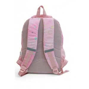 Relaxion 1390 Anatomik Sırt Yapılı Kız Çocuk Üçlü Set İlkokul Sırt Çantası - NKT02140-PEMBE-TEKEBAT