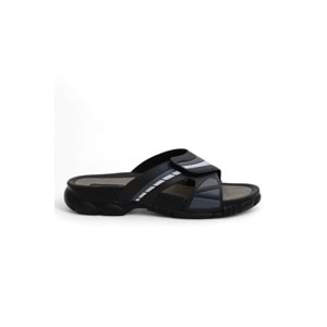 2143-3200-17 Tam Anatomik Unisex Günlük,Ofis,Spor,Havuz ve Tüm Islak Zeminler İçin Uyumlu Terlik - NKT02143-siyah-43