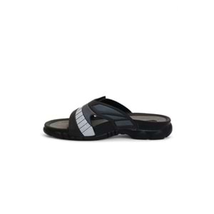 2143-3200-17 Tam Anatomik Unisex Günlük,Ofis,Spor,Havuz ve Tüm Islak Zeminler İçin Uyumlu Terlik - NKT02143-siyah-43