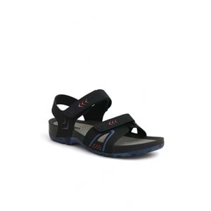 2145-9829 Tam Anatomik Bantlı Günlük ve Deniz,Havuz Gibi Islak Zeminler İçin Uyumlu Erkek Sandalet - NKT02145-siyah-44
