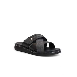 2149-9968-12 Tam Anatomik Üst Kalite Bantlı Erkek Günlük Terlik - NKT02149-siyah-43