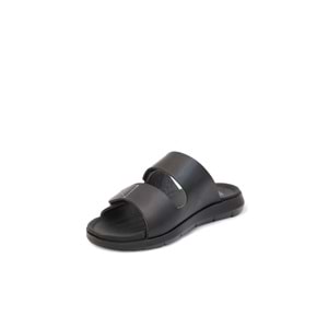 2168-GZR Çift Cırtlı Tam Anatomik Tabanlı Günlük,Umre ve Hac İçin Uyumlu Erkek Terlik - NKT02168-siyah-40