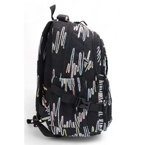 Relaxion 2173-1430 İthal Ürün Kız Çocuk Üçlü Set İlkokul Sırt Çantası - NKT02173-siyah-TEKEBAT