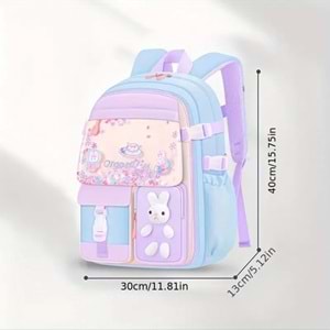 Relaxion 2175-1460 İthal Kore Tarzı Unisex Çocuk İlkokul Sırt Çantası - NKT02175-siyah-TEKEBAT