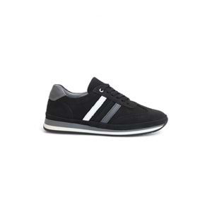 2181-LuısFıgo Hakiki Deri Üst Kalite Anatomik Tabanlı Erkek Günlük Sneakers Ayakkabı - NKT02181-siyah-nubuk-41