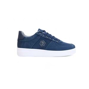 2196-Dakırs Anatomik Tabanlı Erkek Keten Kumaşlı Sneakers Ayakkabı - NKT02196-lacivert-41
