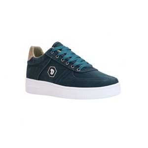 2196-Dakırs Anatomik Tabanlı Erkek Keten Kumaşlı Sneakers Ayakkabı - NKT02196-petrol-yeşil-40