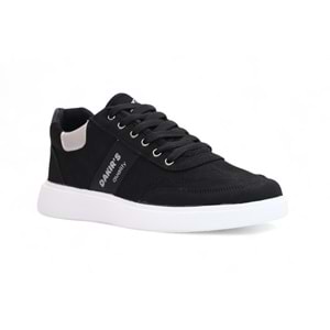 2198-Dakırs Anatomik Tabanlı Erkek Keten Kumaşlı Sneakers Ayakkabı - NKT02198-siyah-40