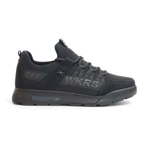 2200-Wickers Anatomik Tabanlı Unisex Bağcıksız Sneakers Ayakkabı - NKT02200-siyah-37
