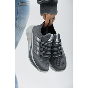 2201-Awıdox Anatomik Tabanlı Unisex Bağcıksız Sneakers Ayakkabı - NKT02201-Füme-41