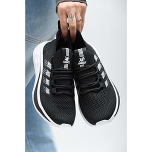 2201-Awıdox Anatomik Tabanlı Unisex Bağcıksız Sneakers Ayakkabı - NKT02201-siyah-beyaz-43