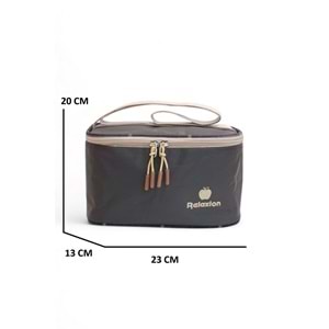 Relaxion 2203-1395 Kore Tarzı Unisex Çocuk Üçlü Set İlkokul Sırt Çantası - NKT02203-Füme-TEKEBAT