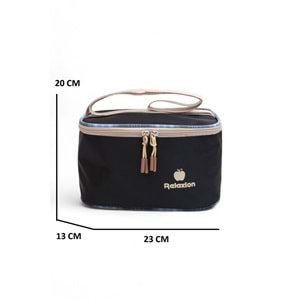 Relaxion 2203-1395 Kore Tarzı Unisex Çocuk Üçlü Set İlkokul Sırt Çantası - NKT02203-siyah-TEKEBAT