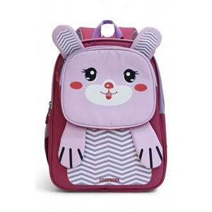 2204-Goodwork Kız Çocuk Üçlü Set Figürlü İlkokul Sırt Çantası - NKT02204-mürdüm-TEKEBAT