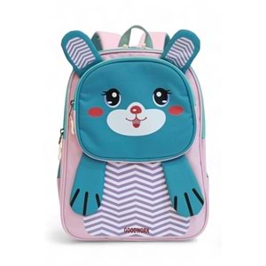 2204-Goodwork Kız Çocuk Üçlü Set Figürlü İlkokul Sırt Çantası - NKT02204-PUDRA-TEKEBAT