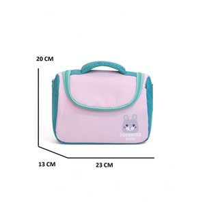 2204-Goodwork Kız Çocuk Üçlü Set Figürlü İlkokul Sırt Çantası - NKT02204-PUDRA-TEKEBAT