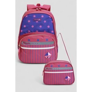 Relaxion 1320 Yeni Sezon Kız Çocuk İlkokul Çantası İkili Takım - NKT02212-Pembe-Mor-TEKEBAT