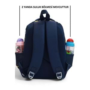 Muggle 2214 İthal Ürün Üst Kalite Unisex Çocuk Üçlü Set İlkokul Sırt Çantası - NKT02214-MOR-TEKEBAT
