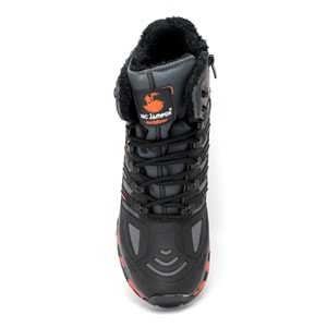 2223-Jamper Anatomik Kaydırmaz Tabanlı Soft Shell Outdoor Trekking Erkek Fermuarlı Spor Bot - NKT02223-Füme-42
