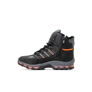 2223-Jamper Anatomik Kaydırmaz Tabanlı Soft Shell Outdoor Trekking Erkek Fermuarlı Spor Bot - NKT02223-Füme-42