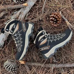 2224-Jamper Anatomik Kaydırmaz Tabanlı Soft Shell Outdoor Trekking Erkek Fermuarlı Spor Bot - NKT02224-Tarçın-41