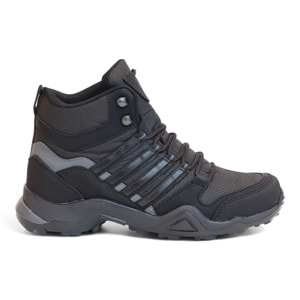 2226-Forza Anatomik Kaydırmaz Tabanlı Soft Shell Outdoor Trekking Erkek Bağcıklı Spor Bot - NKT02226-siyah-41