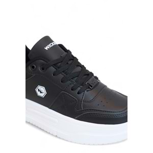 2227-Wickers Air Force Modeli Anatomik Tabanlı Üst Kalite Unisex Sneakers Ayakkabı - NKT02227-siyah-beyaz-40