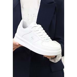2228-Wickers Air Force Modeli Anatomik Tabanlı Üst Kalite Unisex Sneakers Ayakkabı - NKT02228-BEYAZ-42