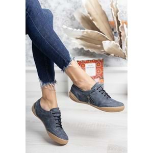 2234 Anatomik Tabanlı Kadın Günlük Spor Babet Ayakkabı - NKT02234-lacivert-42