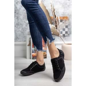 2234 Anatomik Tabanlı Kadın Günlük Spor Babet Ayakkabı - NKT02234-siyah-38