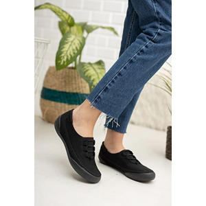 2244 Anatomik Tabanlı Kadın Günlük Spor Babet Ayakkabı - NKT02244-siyah-40