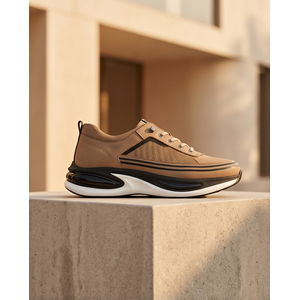 2250-Zanelle Hakiki Deri Üst Kalite Premıum Erkek Sneaker Ayakkabı - NKT02250-Kum-41